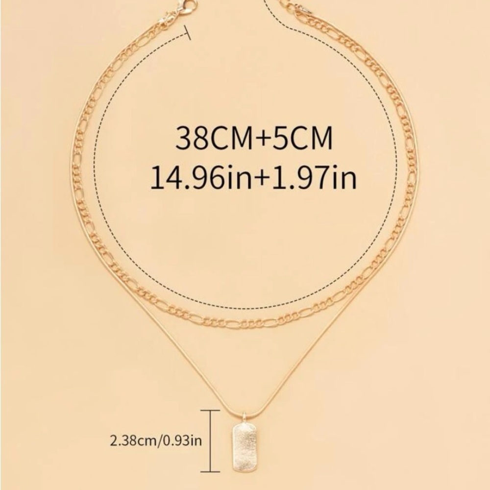New charm layered necklace - Picture 3 of 4